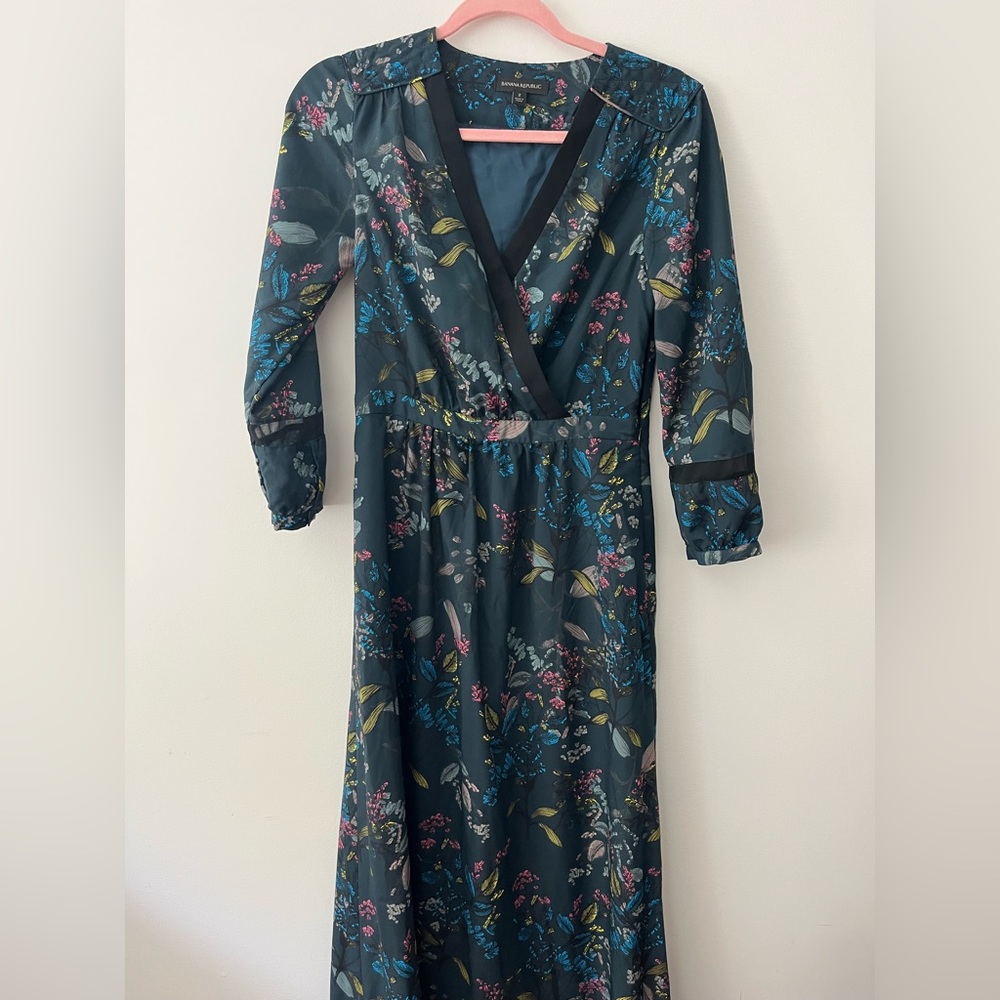 Banana Republic floral long sleeve dress